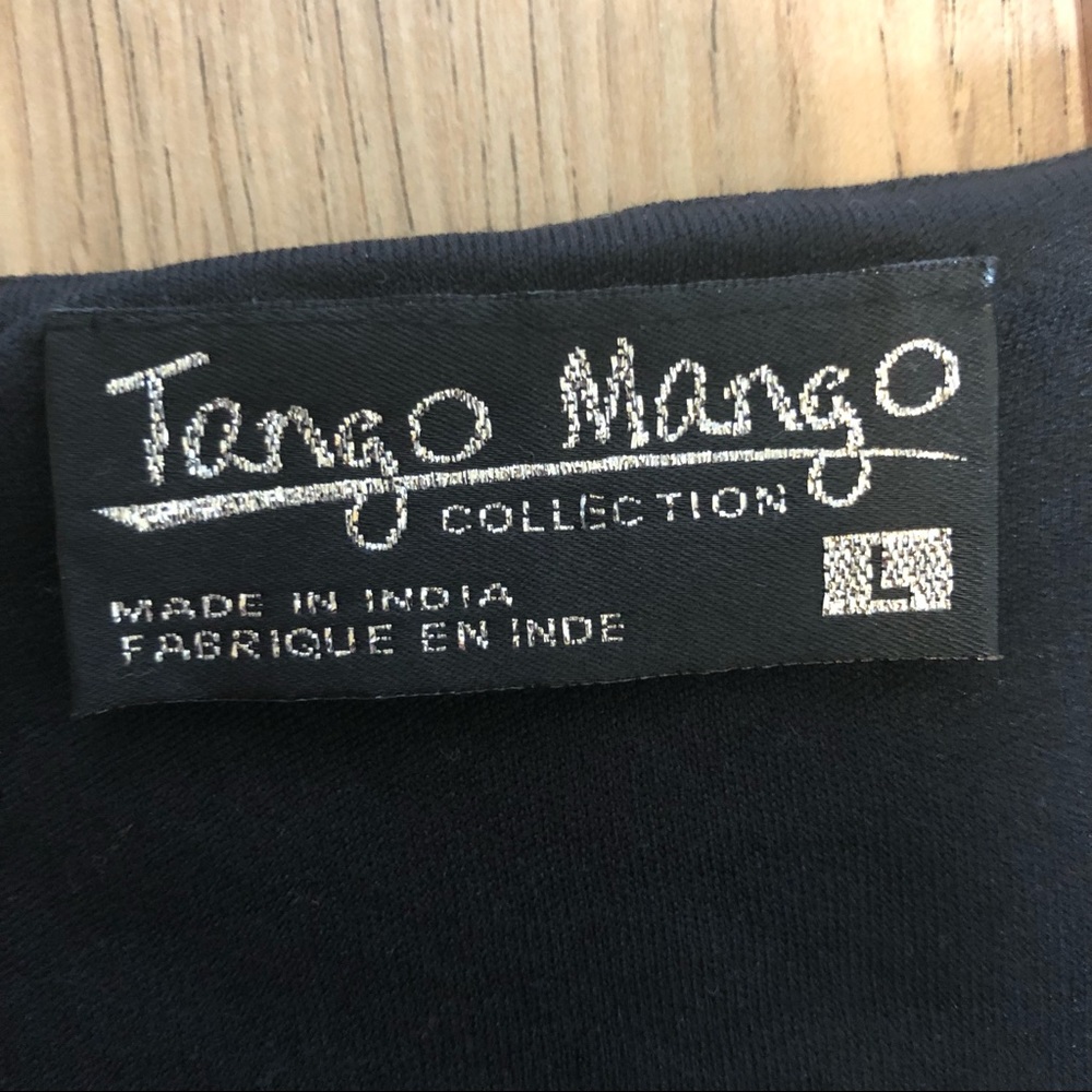 Women’s Tango Mango Tropical Ruffled front feathers & animal print dress size L - Picture 12 of 14